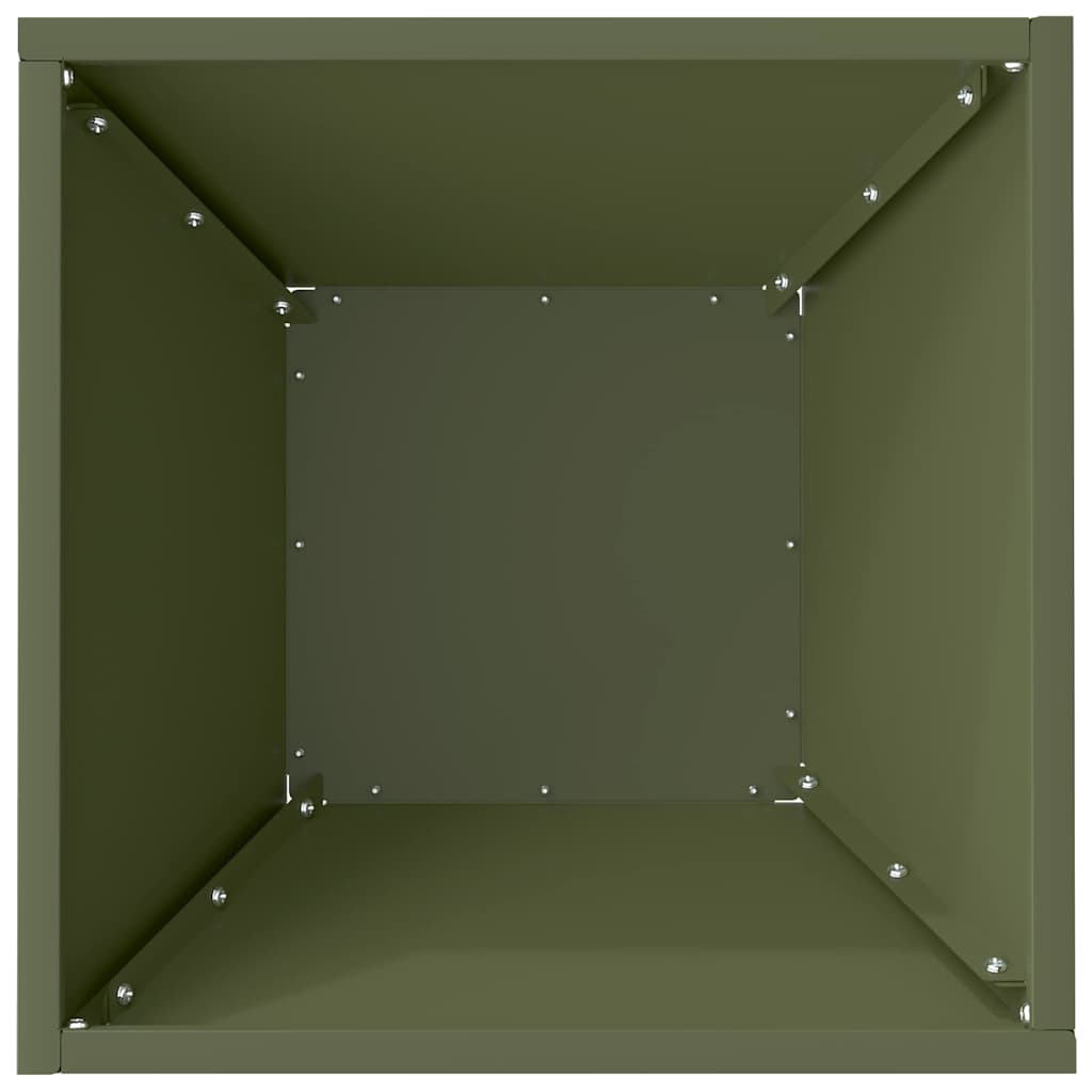 Plastic Plantenbak 5 pcs Olijfgroen 35 x 35 x 15 cm Staal