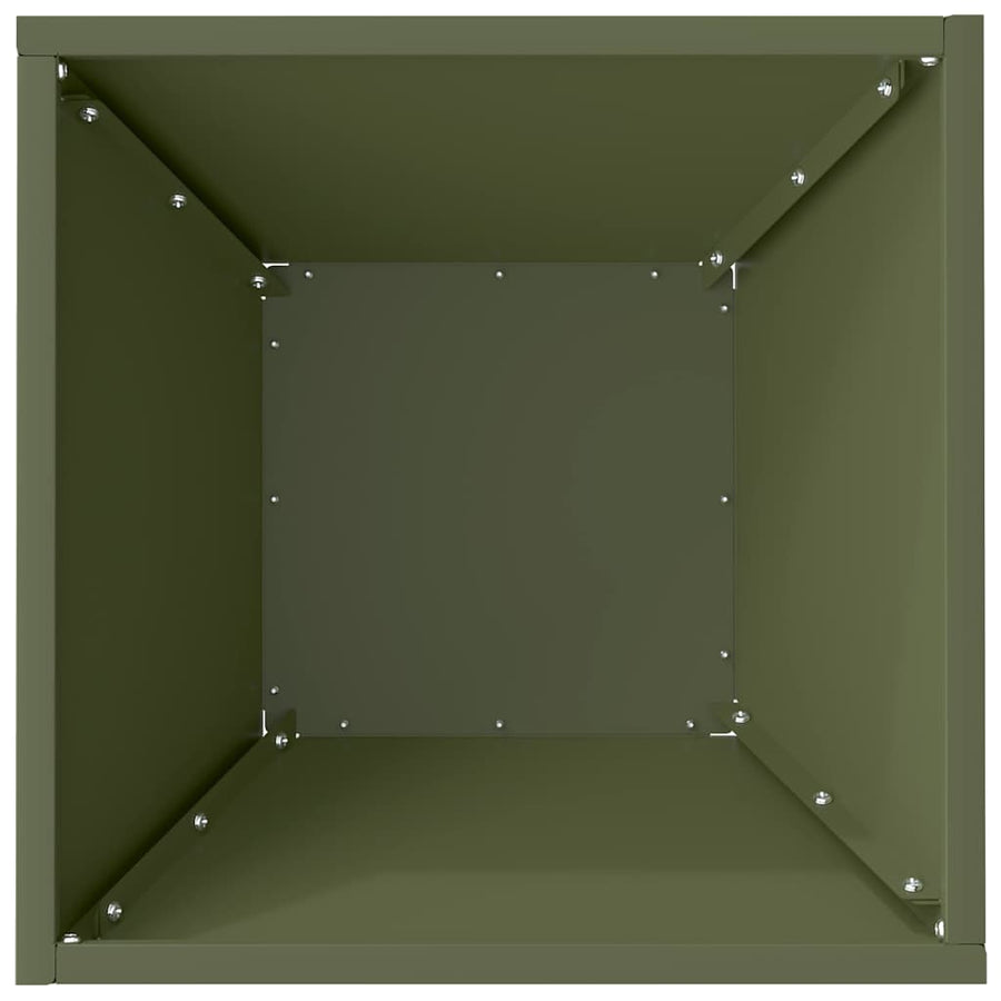 Plastic Plantenbak 5 pcs Olijfgroen 35 x 35 x 15 cm Staal