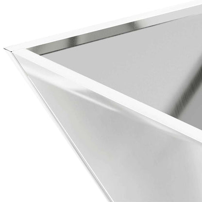 Tuin Bloempot Zilver 35 x 35 x 15 cm Gegalvaniseerd staal