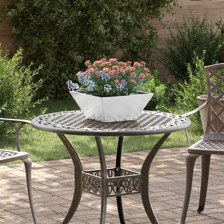 Tuin Bloempot Zilver 35 x 35 x 15 cm Gegalvaniseerd staal