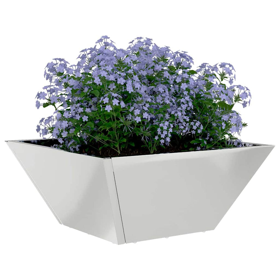 Tuin Bloempot Zilver 35 x 35 x 15 cm Gegalvaniseerd staal