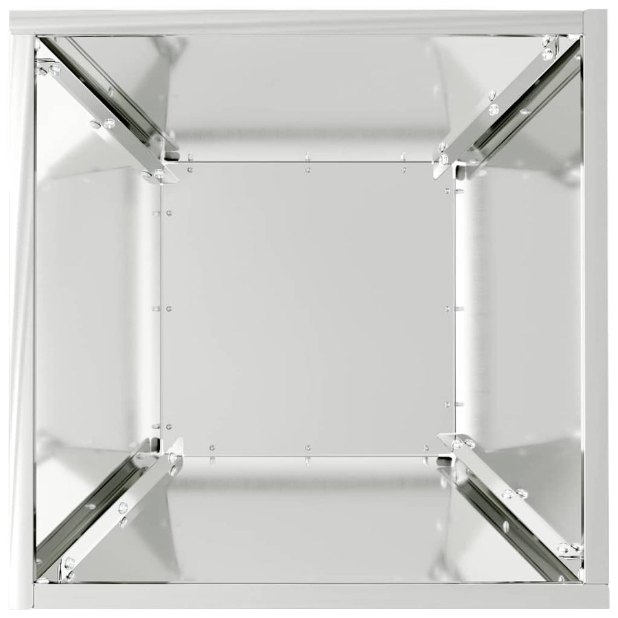 Tuin Bloempot Zilver 35 x 35 x 15 cm Gegalvaniseerd staal
