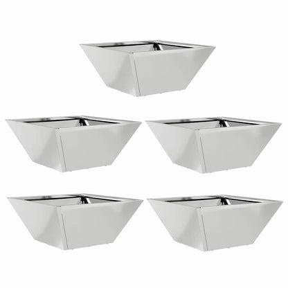 Tuin Bloempot 5 pcs Zilver 35 x 35 x 15 cm Gegalvaniseerd staal