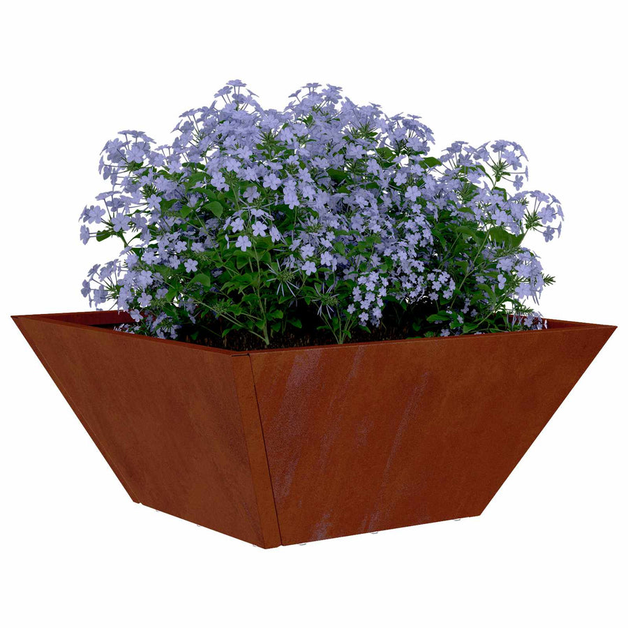 Tuin Bloempot 5 pcs Roestig 35 x 35 x 15 cm Cortenstaal