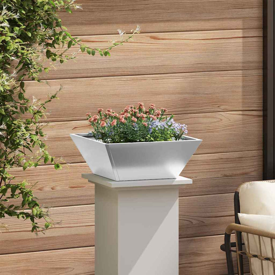 Tuin Kom Plantenbakken Set van 5 40x40x15 cm Gegalvaniseerd Staal