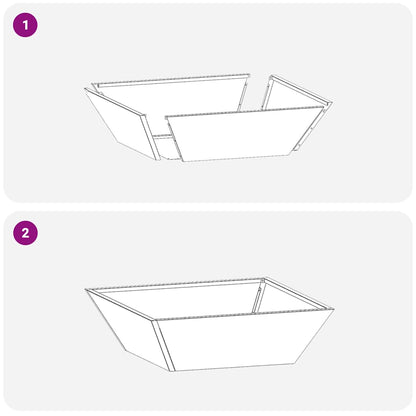 Plastic Plantenbak 5 pcs Wit 50 x 50 x 15 cm Staal