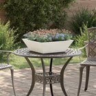 Garden Planter 5 pcs White 50 x 50 x 15 cm Cold-rolled steel