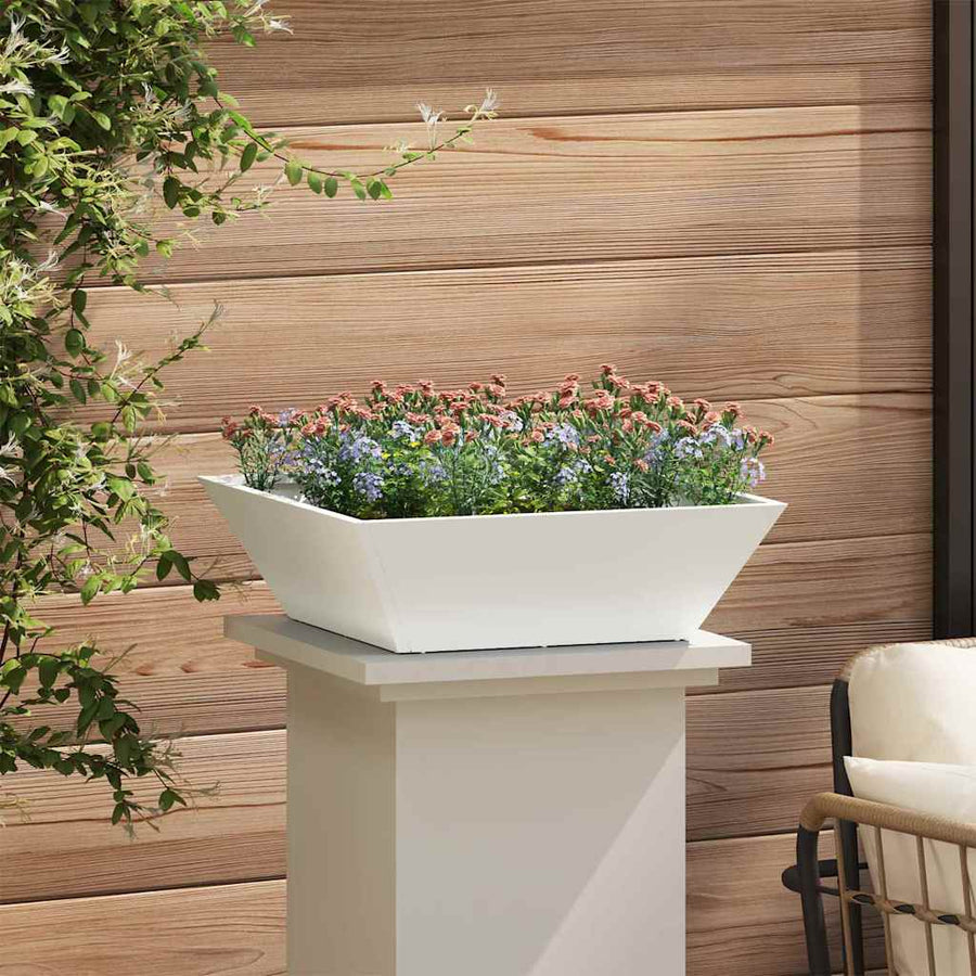 Plastic Plantenbak 5 pcs Wit 50 x 50 x 15 cm Staal