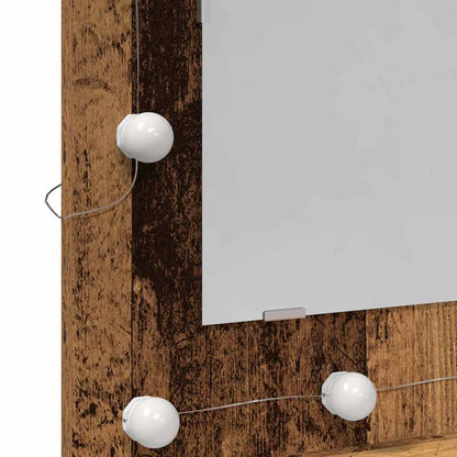 Spiegelkast met plank Oud hout 60 x 31,5 x 62 cm Bewerkt hout