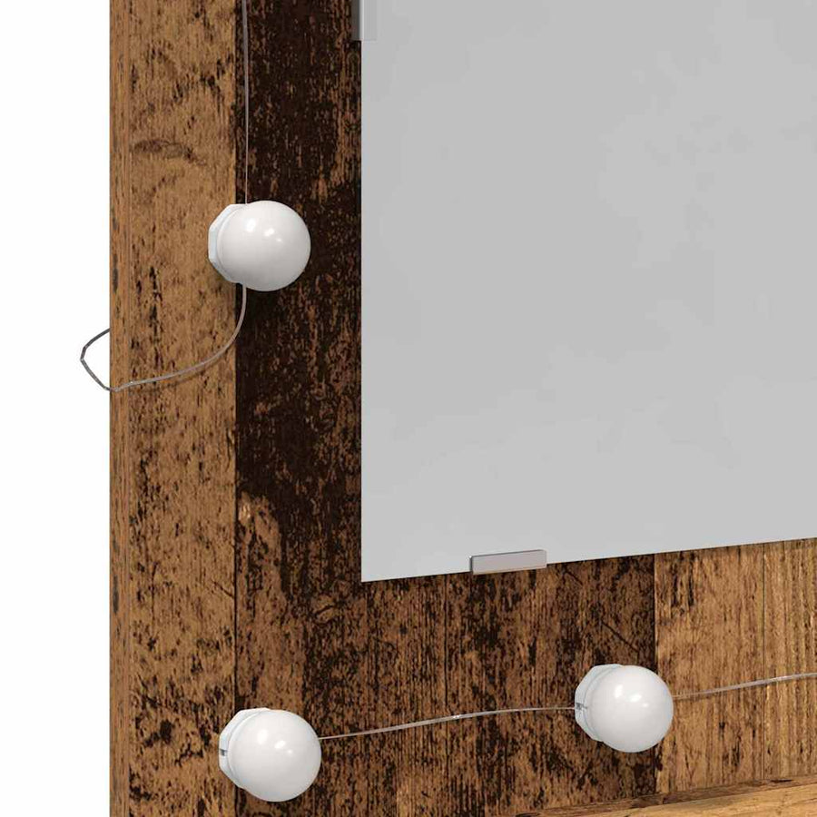 Spiegelkast met plank Oud hout 60 x 31,5 x 62 cm Bewerkt hout