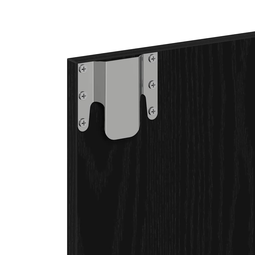 Spiegelkast Zwart Eiken 60 x 31,5 x 62 cm Bewerkt hout