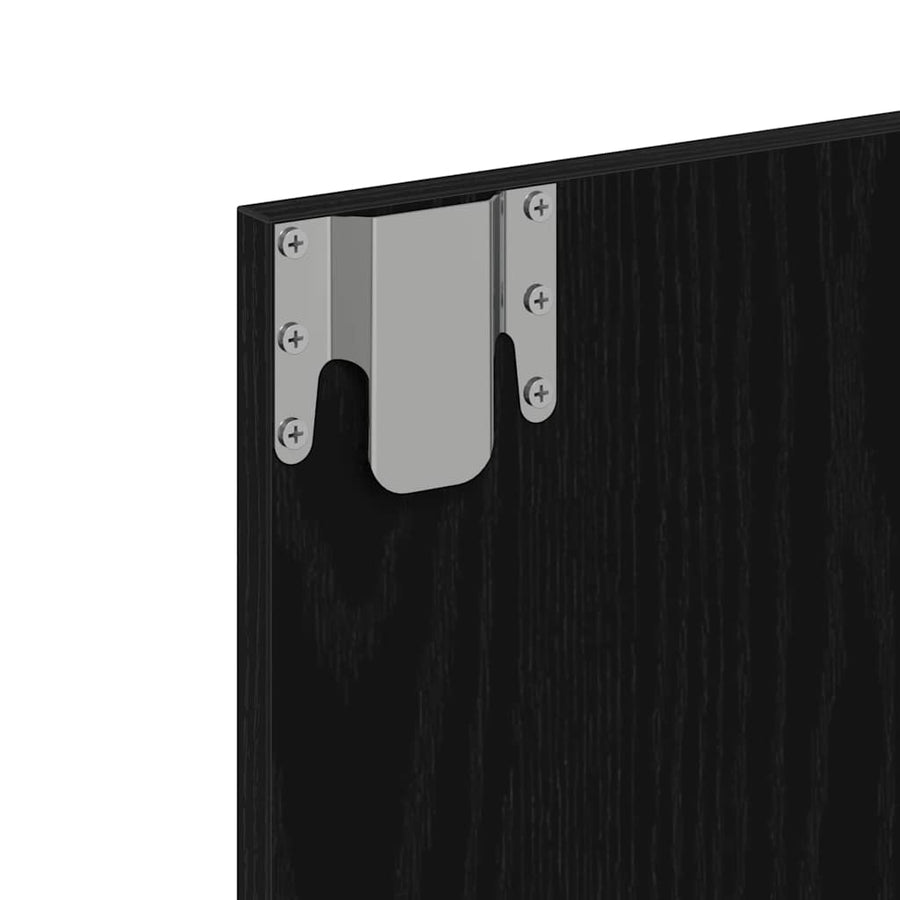 Spiegelkast Zwart Eiken 60 x 31,5 x 62 cm Bewerkt hout