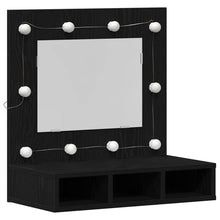 Spiegelkast Zwart Eiken 60 x 31,5 x 62 cm Bewerkt hout