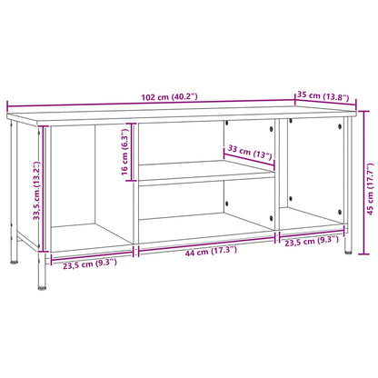 TV-kast Artisan Eiken 102 x 35 x 45 cm Bewerkt hout