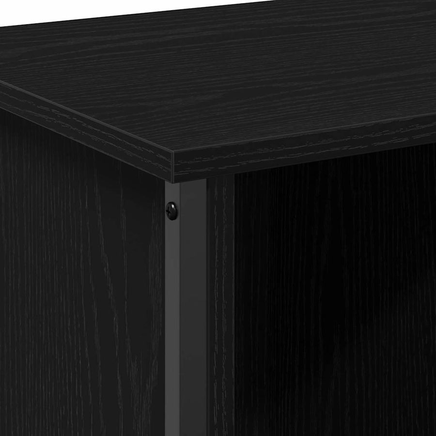 TV-kast Zwart Eiken 102 x 35 x 45 cm Bewerkt hout