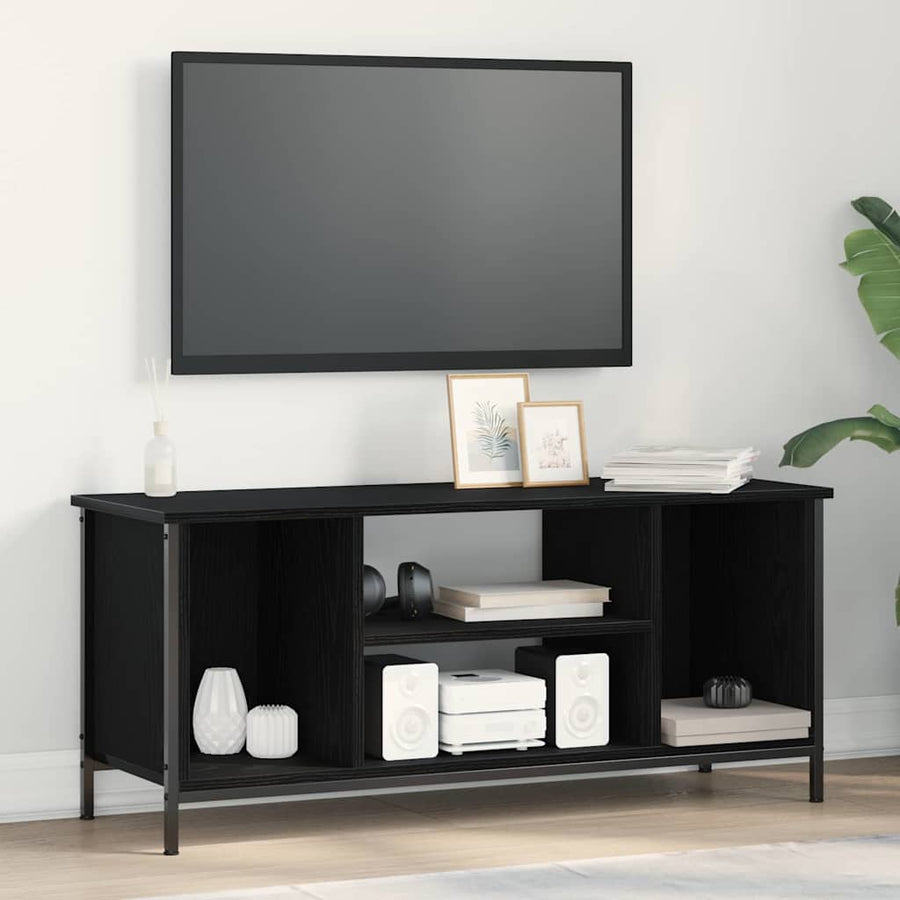 TV-kast Zwart Eiken 102 x 35 x 45 cm Bewerkt hout