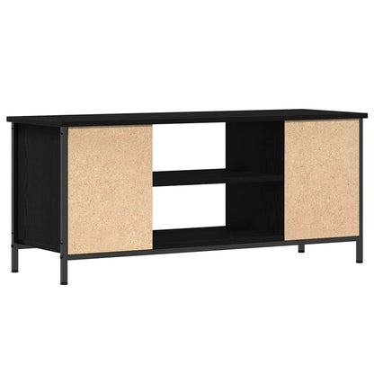 TV-kast Zwart Eiken 102 x 35 x 45 cm Bewerkt hout