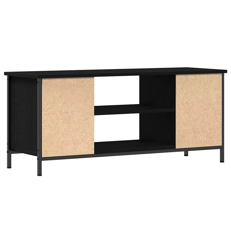 TV-kast Zwart Eiken 102 x 35 x 45 cm Bewerkt hout