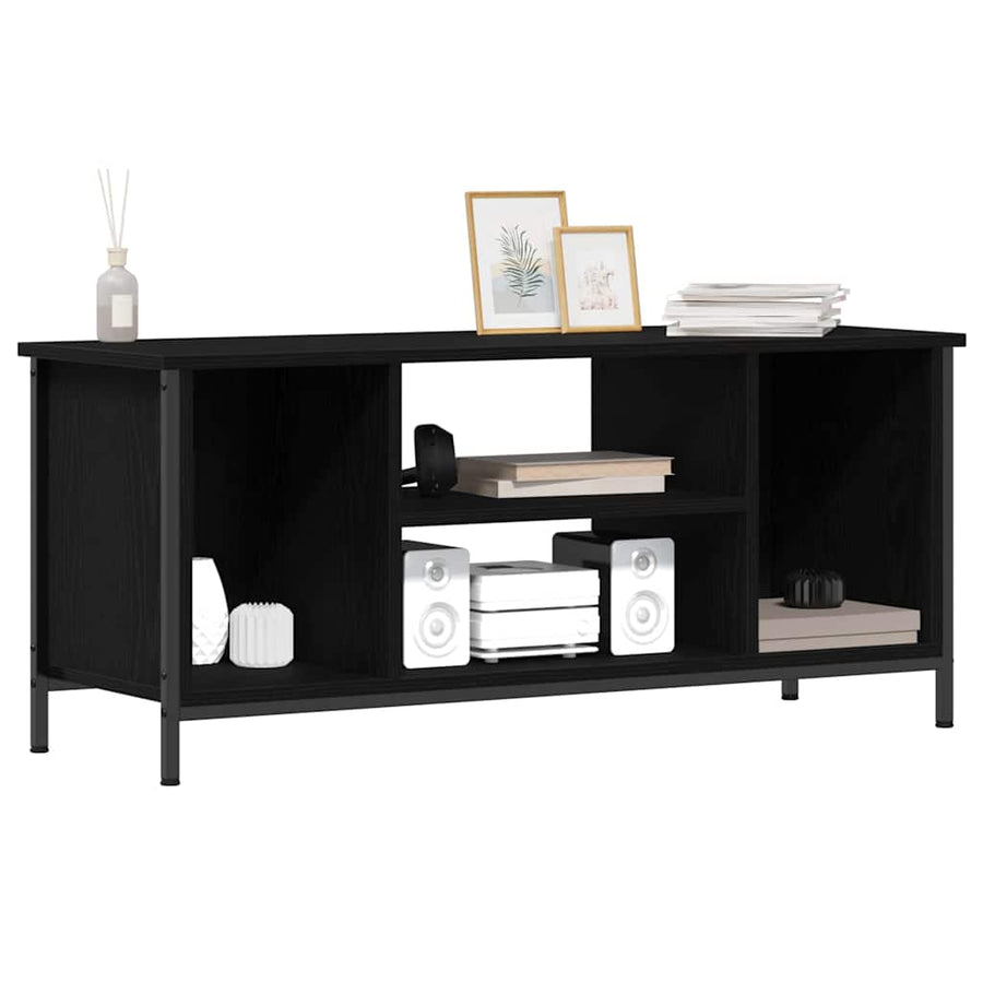TV-kast Zwart Eiken 102 x 35 x 45 cm Bewerkt hout