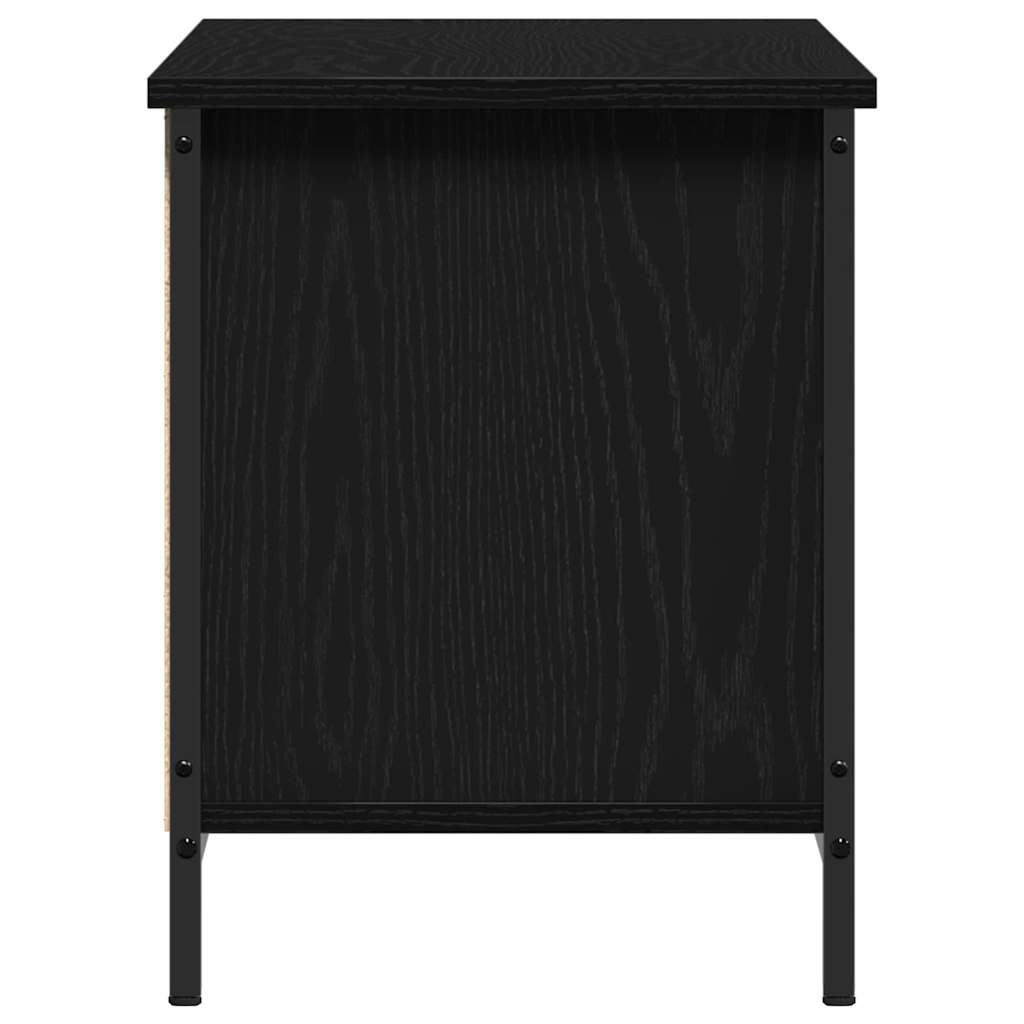 TV-kast Zwart Eiken 102 x 35 x 45 cm Bewerkt hout
