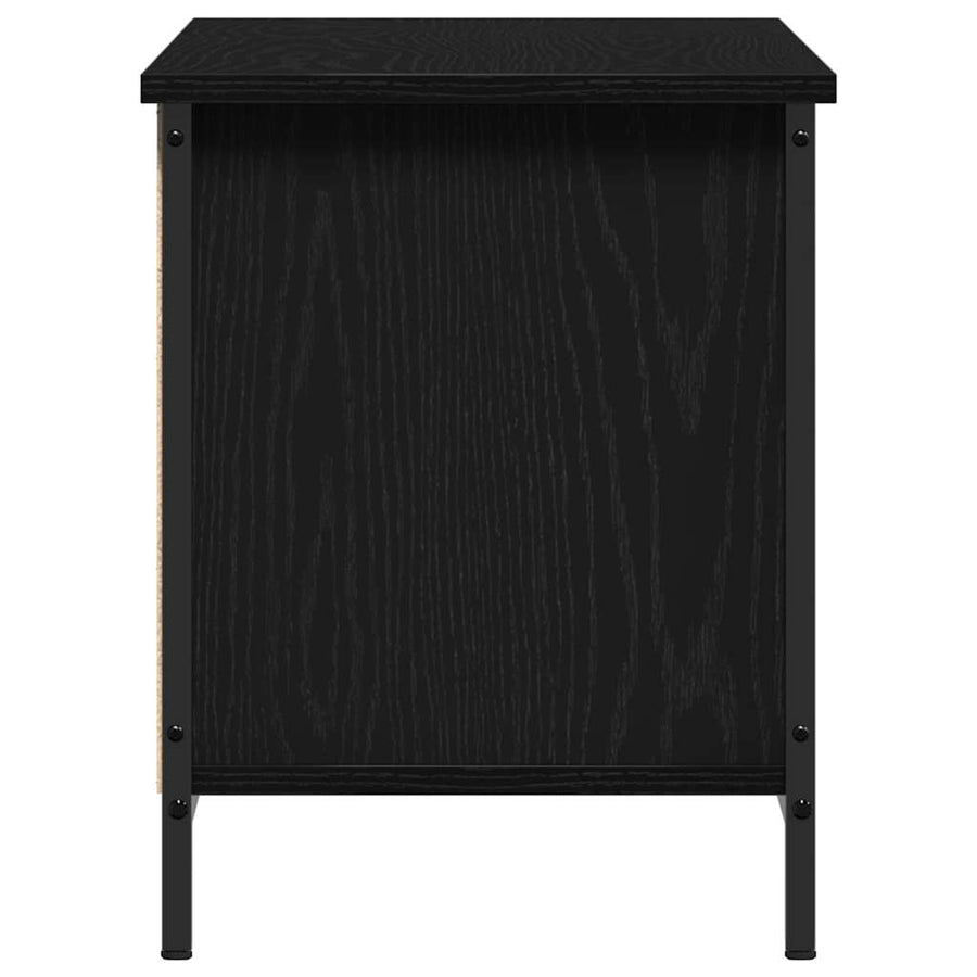 TV-kast Zwart Eiken 102 x 35 x 45 cm Bewerkt hout
