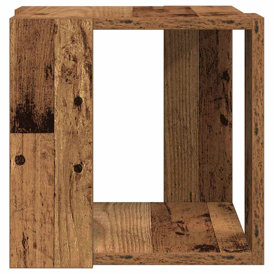 Salontafel Oud Hout 32 x 32 x 30 cm Bewerkt hout