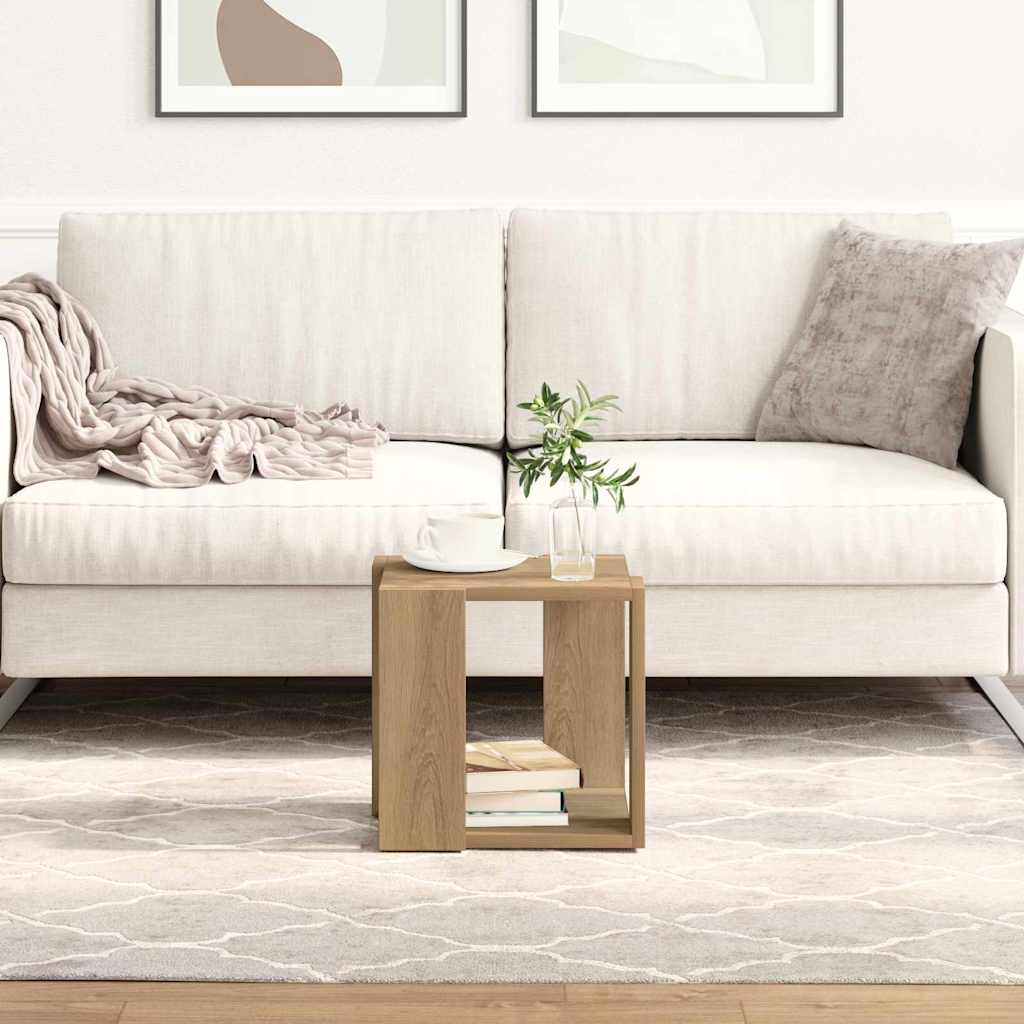 Salontafel Artisan Eiken 32 x 32 x 30 cm Bewerkt hout