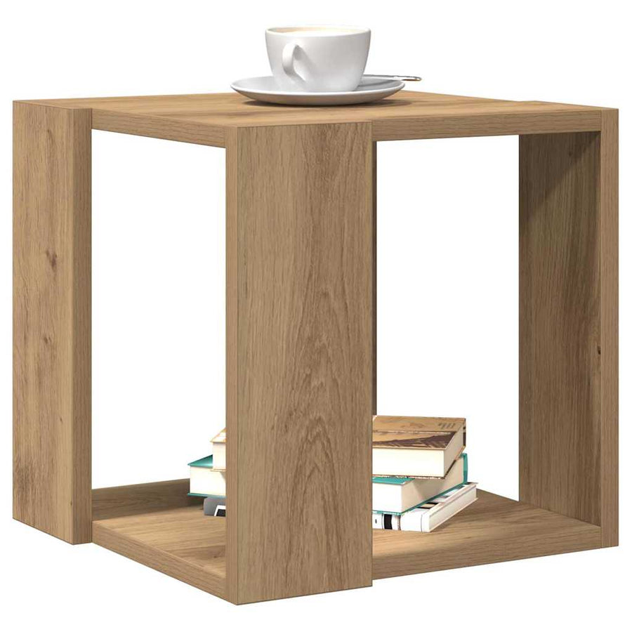 Salontafel Artisan Eiken 32 x 32 x 30 cm Bewerkt hout