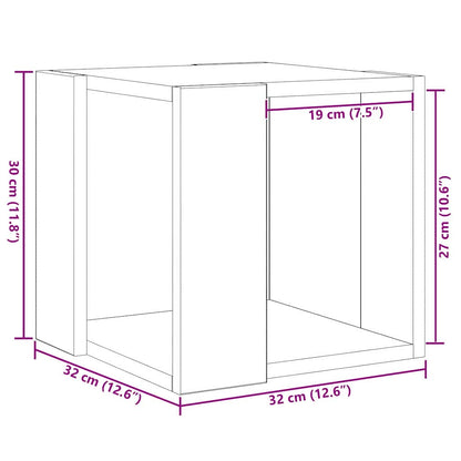 Salontafel Artisan Eiken 32 x 32 x 30 cm Bewerkt hout