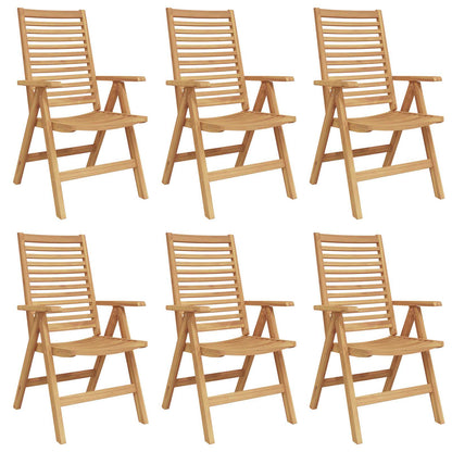 Tuinstoel 6 Pcs Bruin 52 X 64.5 X 108 Cm Massief Teakhout