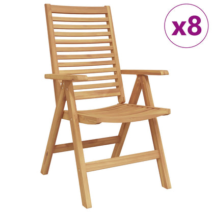Tuinstoel 8 Pcs Bruin 52 X 64.5 X 108 Cm Massief Teakhout