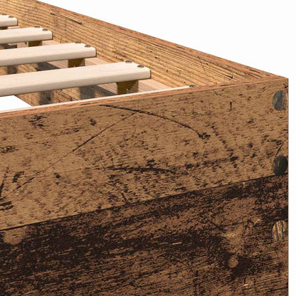Bedframe met Hoofdeinde met hoofdeinde Oud Hout 100 x 200 cm