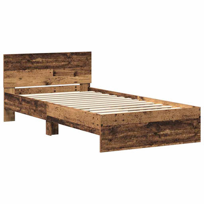 Bedframe met Hoofdeinde met hoofdeinde Oud Hout 100 x 200 cm