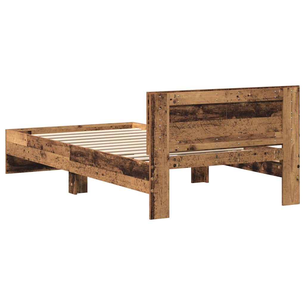 Bedframe met Hoofdeinde met hoofdeinde Oud Hout 100 x 200 cm