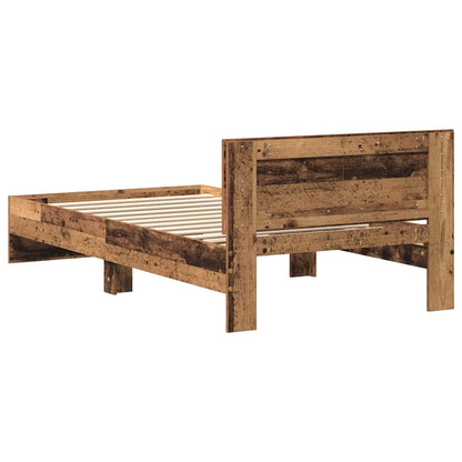 Bedframe met Hoofdeinde met hoofdeinde Oud Hout 100 x 200 cm