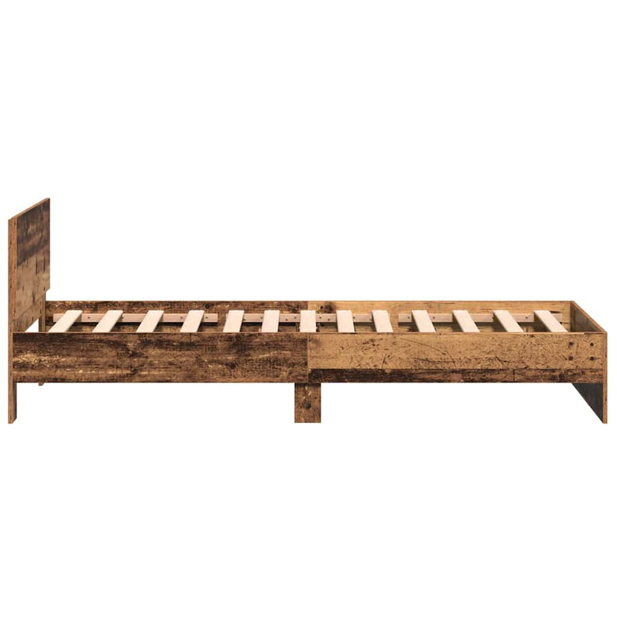 Bedframe met Hoofdeinde met hoofdeinde Oud Hout 100 x 200 cm