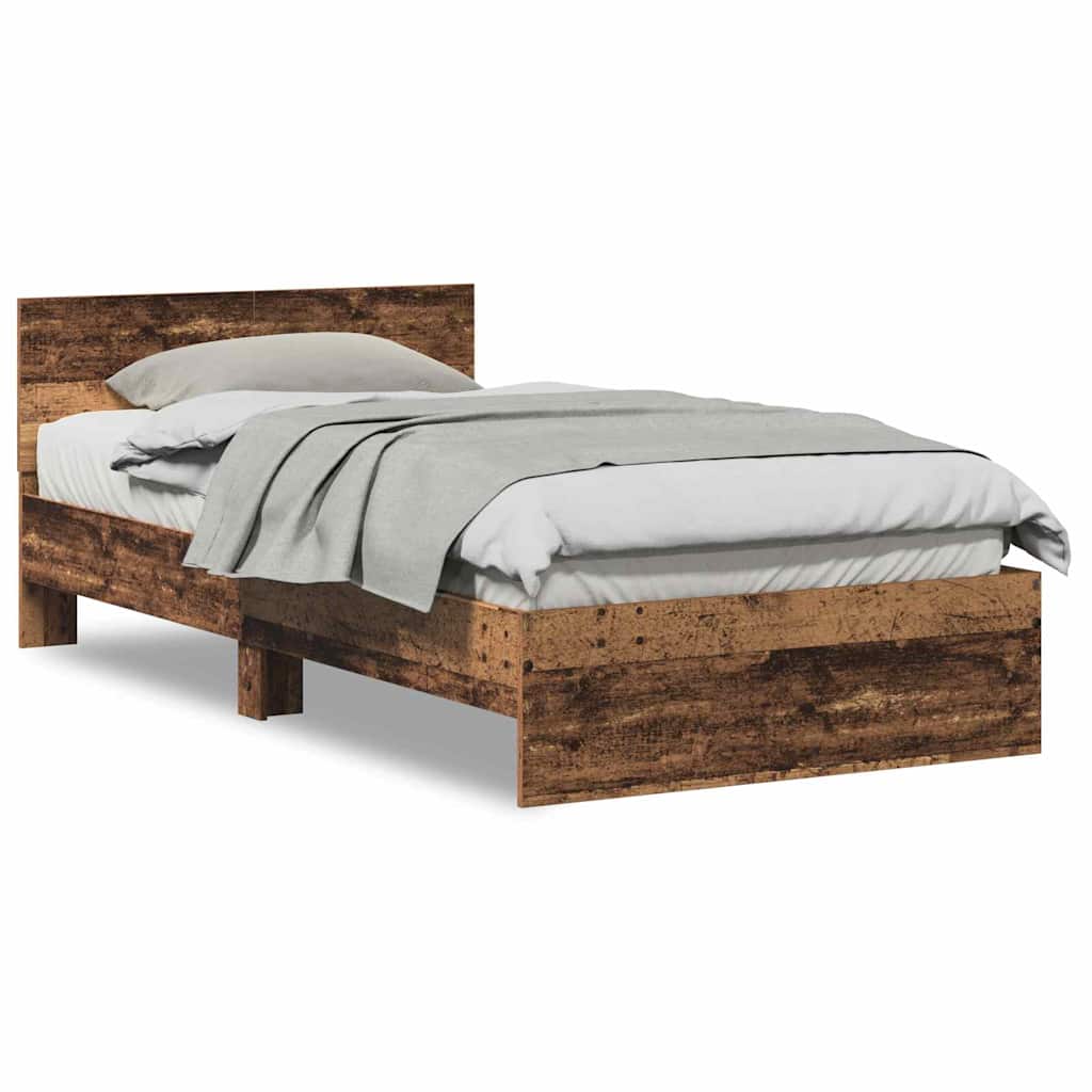 Bedframe met Hoofdeinde met hoofdeinde Oud Hout 100 x 200 cm