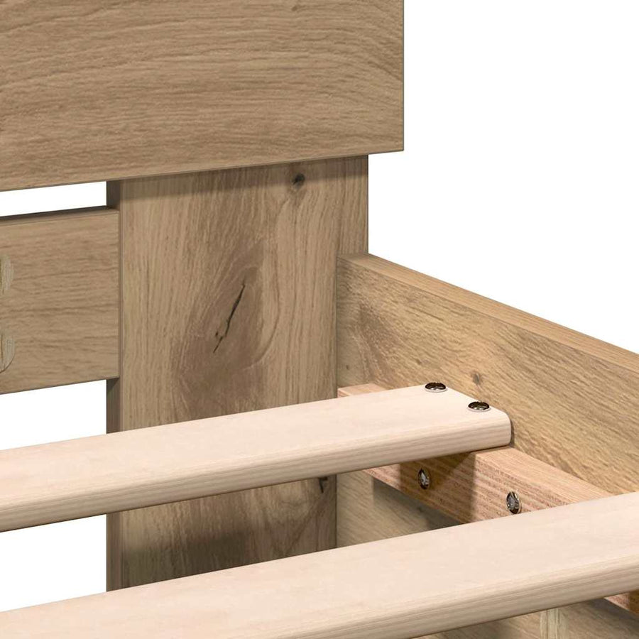 Bedframe met Hoofdeinde Artisan Eiken 100 x 200 cm