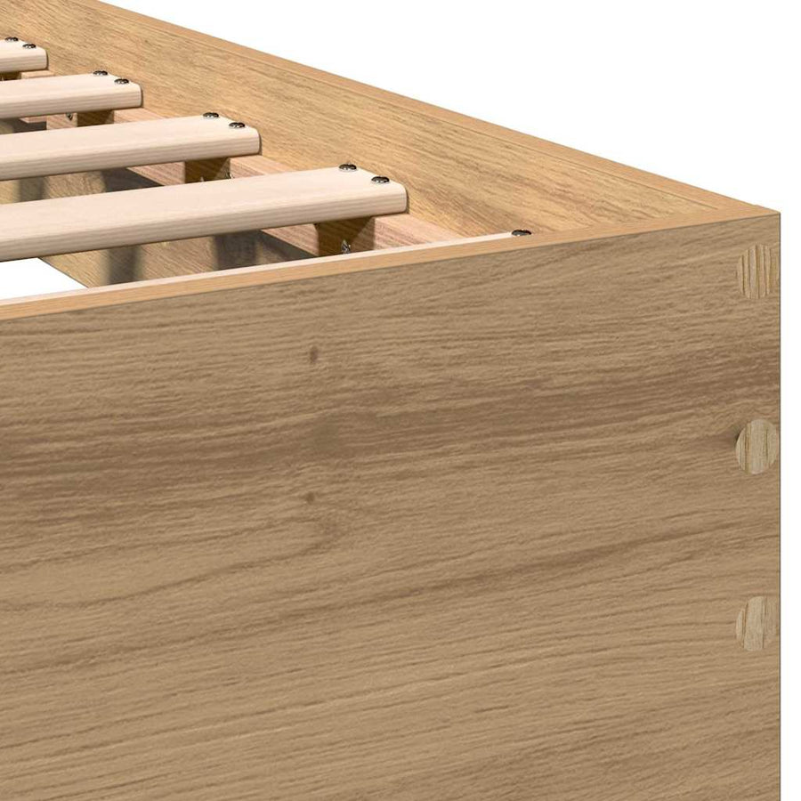 Bedframe met Hoofdeinde Artisan Eiken 100 x 200 cm