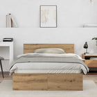 Bed frame Artisan Oak 193 x 125 x 70 cm Engineered wood