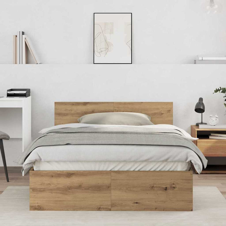 Bedframe met Hoofdeinde Artisan Eiken 120 x 190 cm