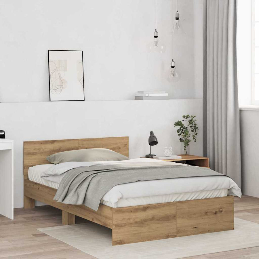 Bedframe met Hoofdeinde Artisan Eiken 120 x 190 cm