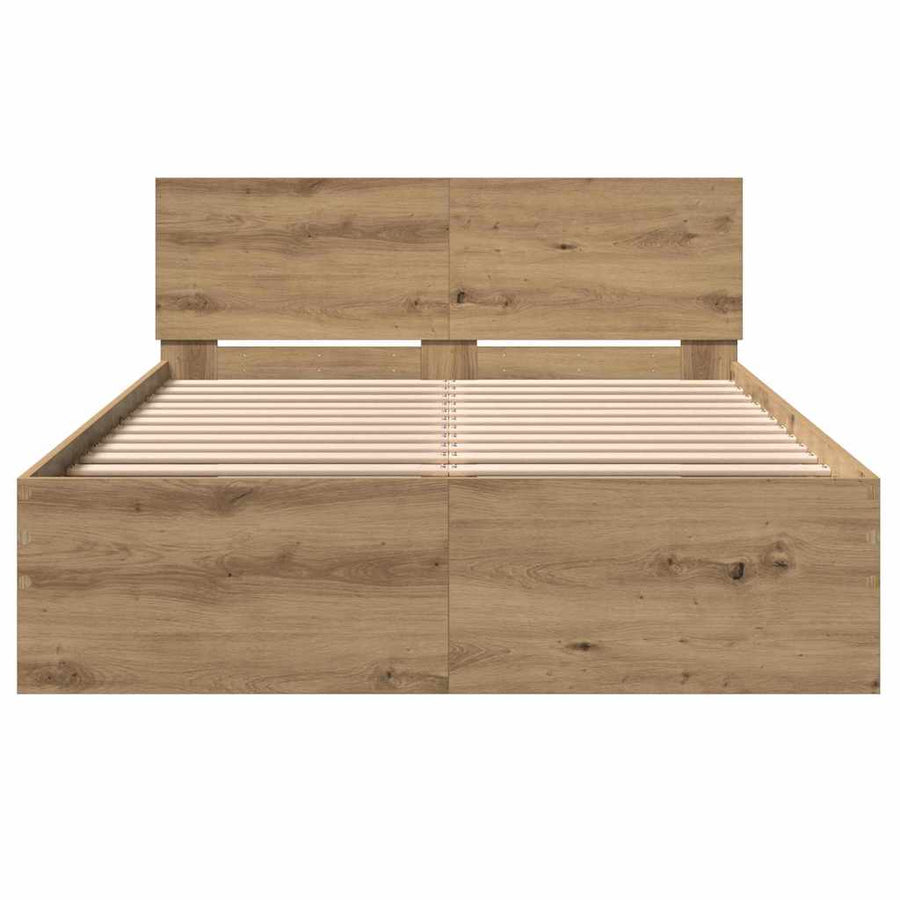 Bedframe met Hoofdeinde Artisan Eiken 120 x 190 cm