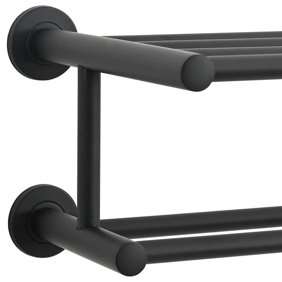 Handdoekrek Zwart 61 x 23 x 17 cm Roestvrij staal