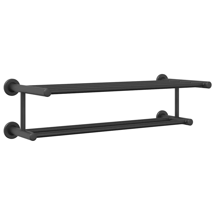 Handdoekrek Zwart 61 x 23 x 17 cm Roestvrij staal
