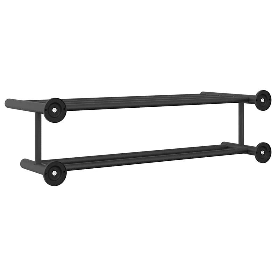Handdoekrek Zwart 61 x 23 x 17 cm Roestvrij staal