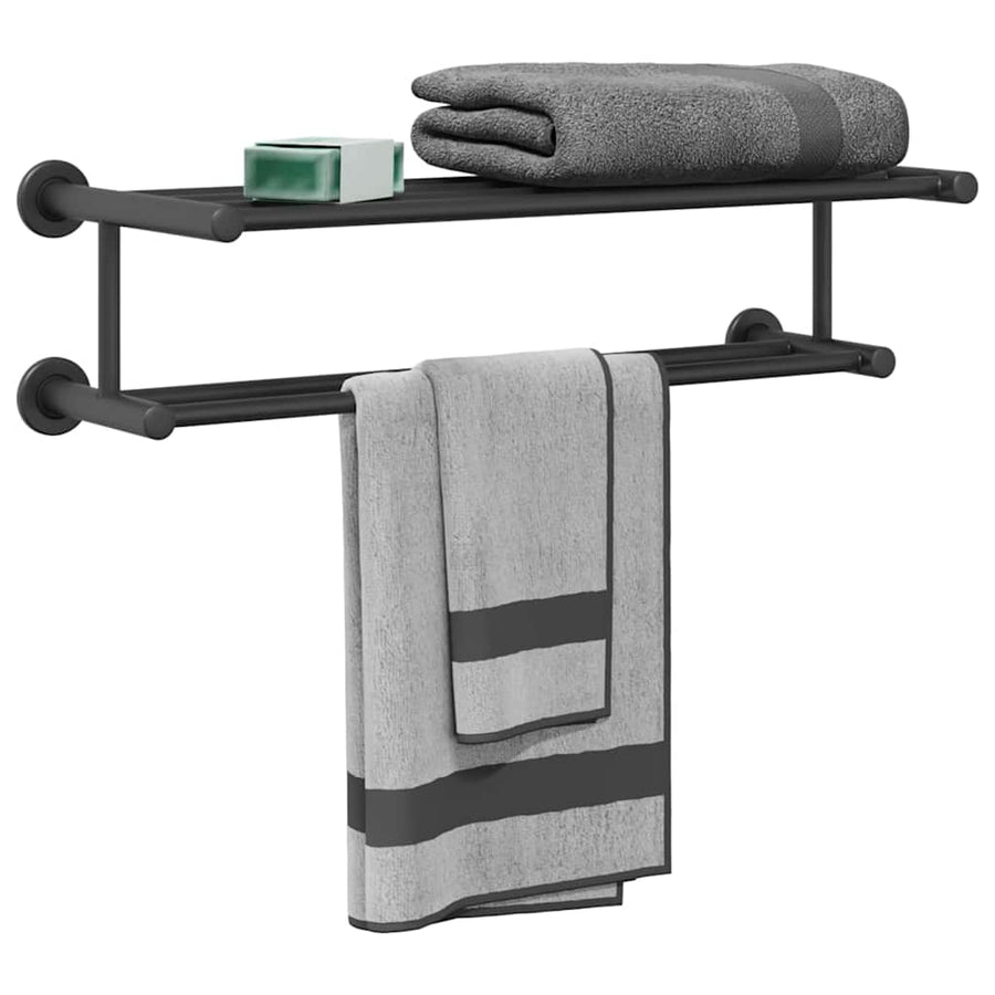 Handdoekrek Zwart 61 x 23 x 17 cm Roestvrij staal