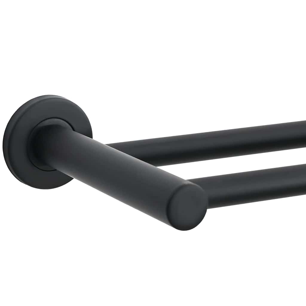 Handdoekrek Zwart 61 x 14.5 x 5 cm Roestvrij staal