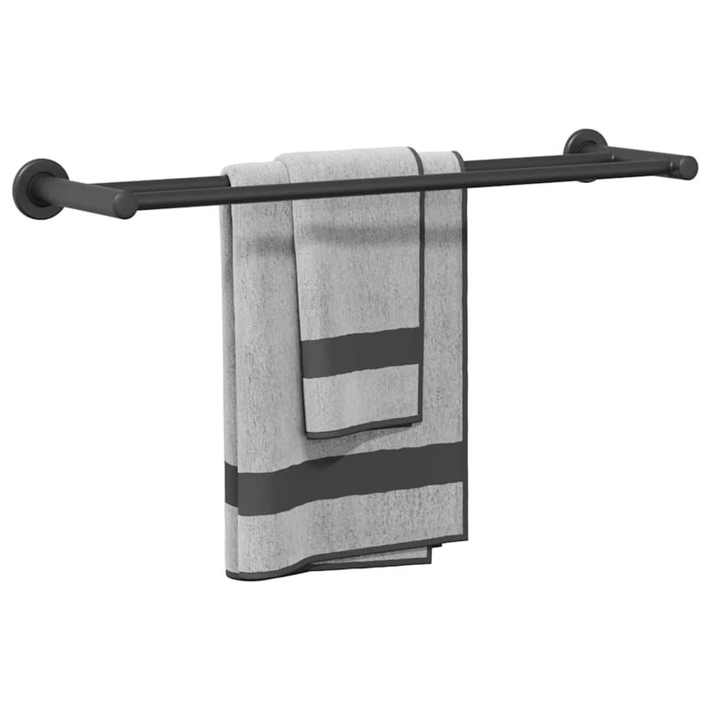 Handdoekrek Zwart 61 x 14.5 x 5 cm Roestvrij staal