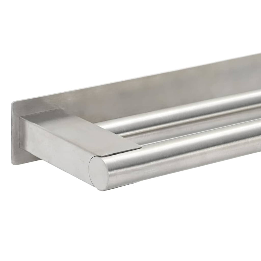 Handdoekrek Zilver 40 x 9 x 4 cm Roestvrij staal